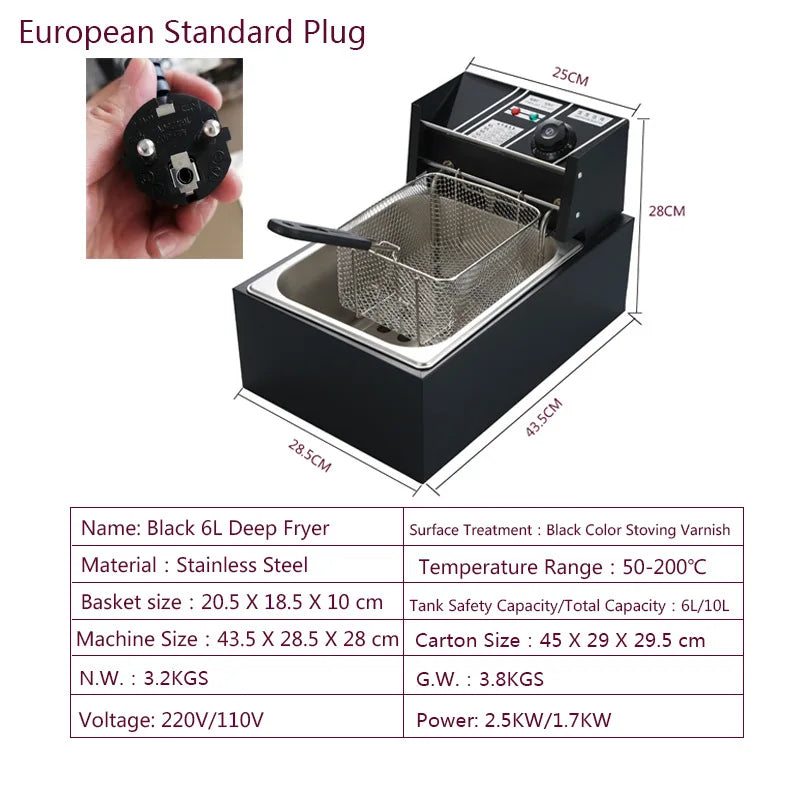 High Quality Deep Fryer 1-Tank Electric Fryer