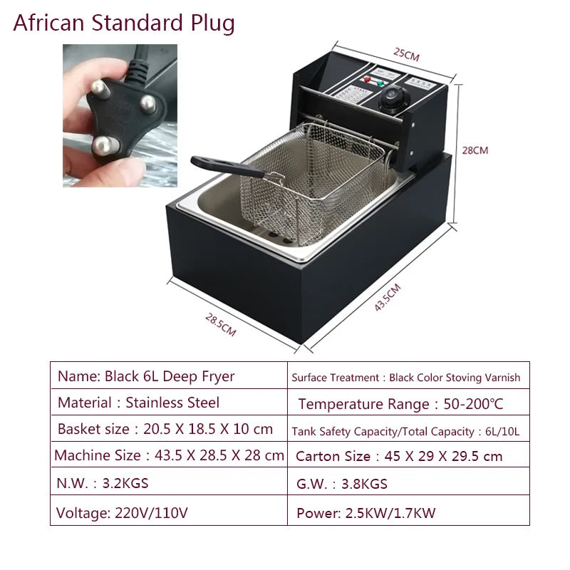 High Quality Deep Fryer 1-Tank Electric Fryer