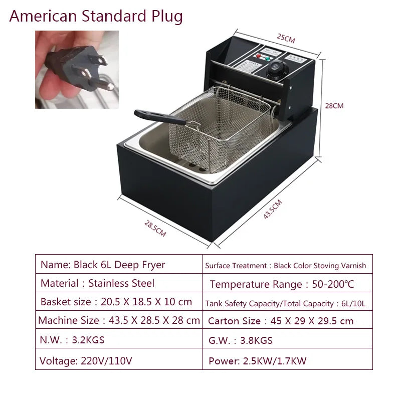 High Quality Deep Fryer 1-Tank Electric Fryer