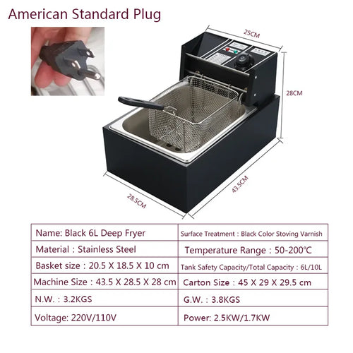 High Quality Deep Fryer 1-Tank Electric Fryer