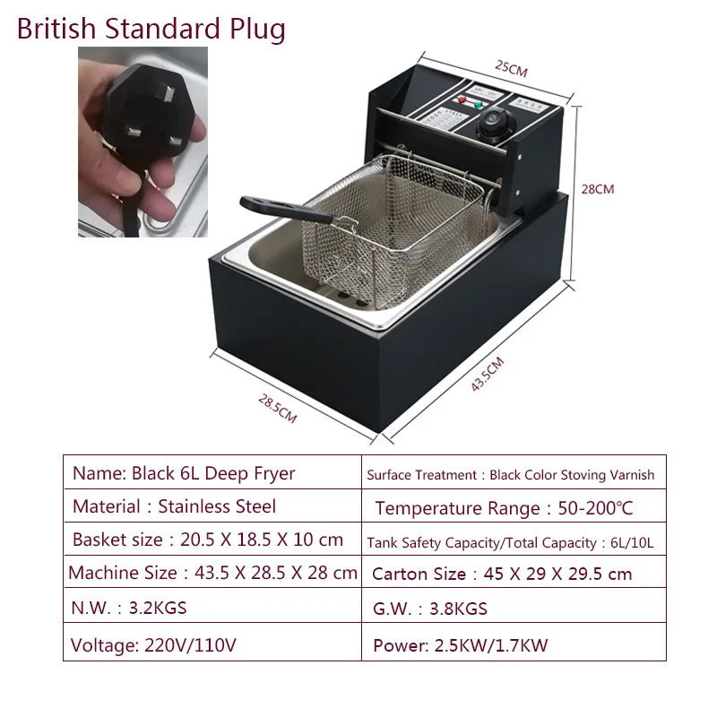 High Quality Deep Fryer 1-Tank Electric Fryer